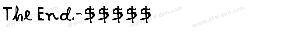 The End.字体转换